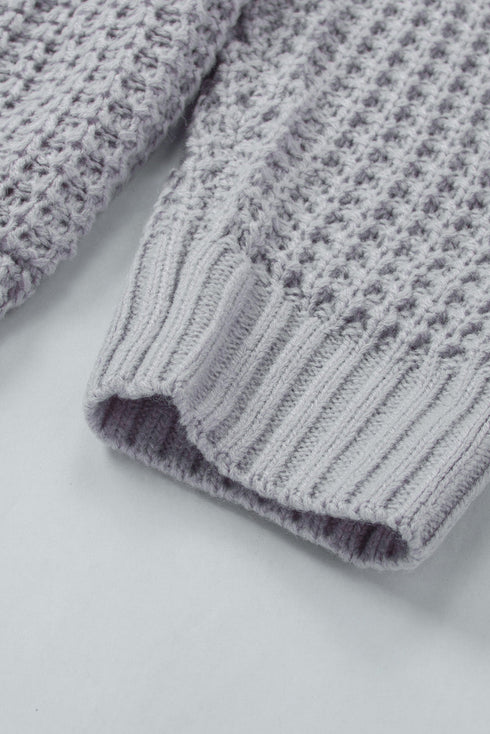 Pocket Knitted Solid Color Cardigan